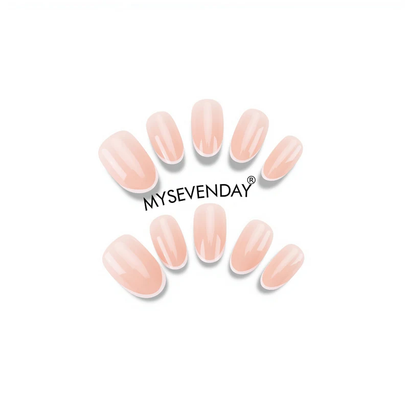 Natürliche French Tip Druck-Nägel Karnz