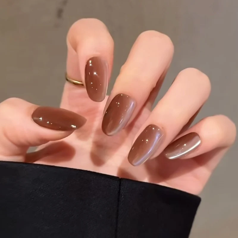 Luxus Press-On Nagelset mit Glitter-Akzenten Karnz