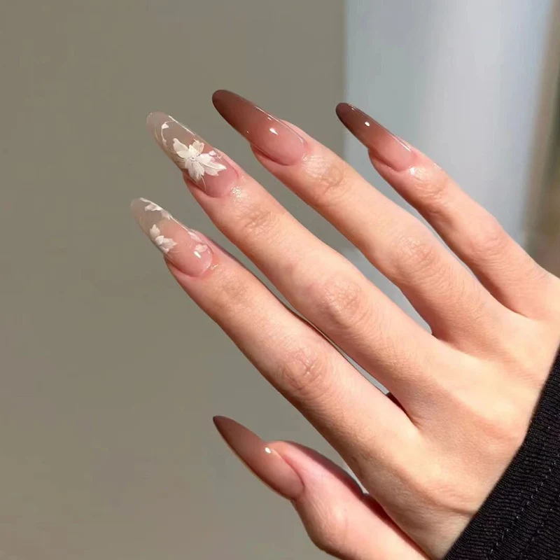 Hochglanz Gel Press-On Nägel Karnz