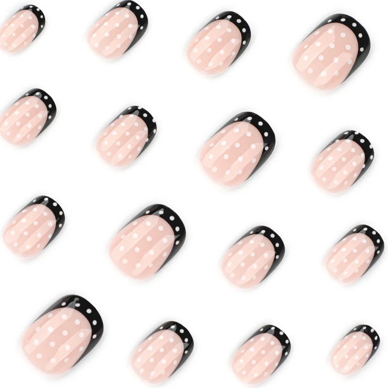 Kunstvolle Nagelkunst mit eleganten Punkten und Ombre-Effekt Karnz