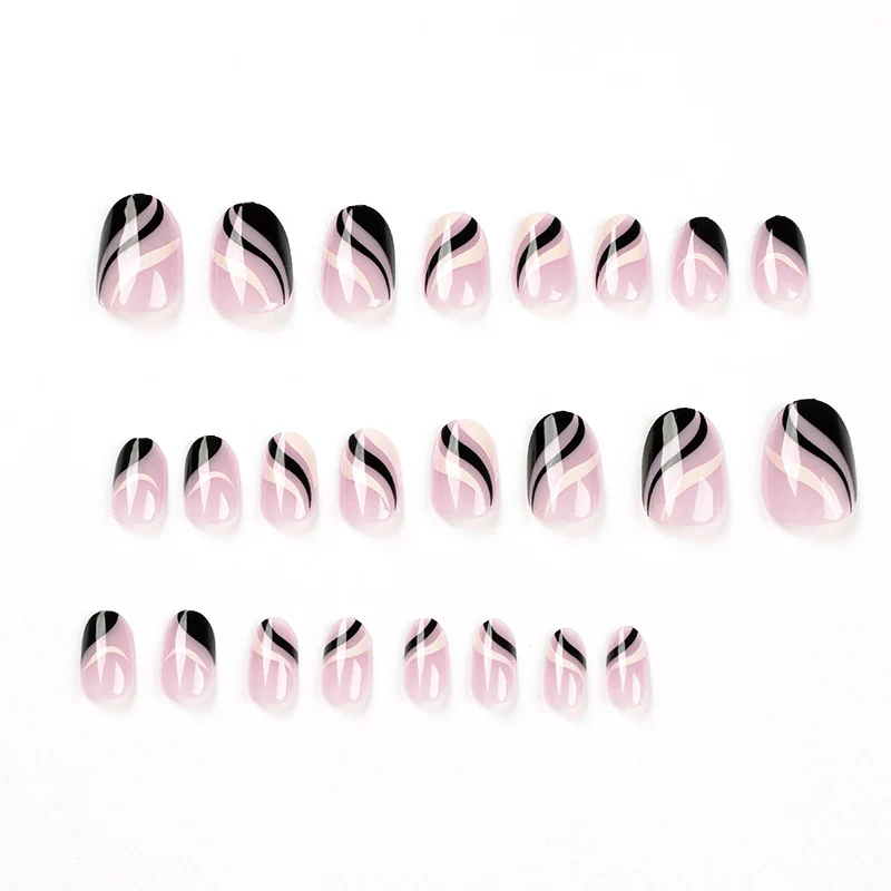 Kunstvolle Nagelkunst mit elegantem Wellen-Design Karnz