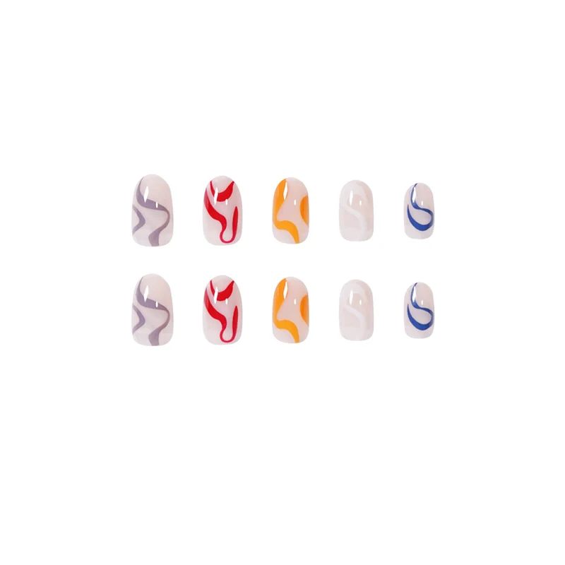 Kunstvolle Nagelkunst mit abstrakten Designs Karnz