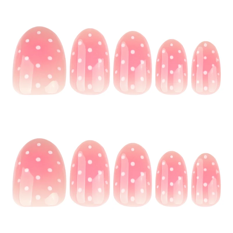 Kunstvolle Nagelkunst im sanften Ombre-Look mit Punkten Karnz
