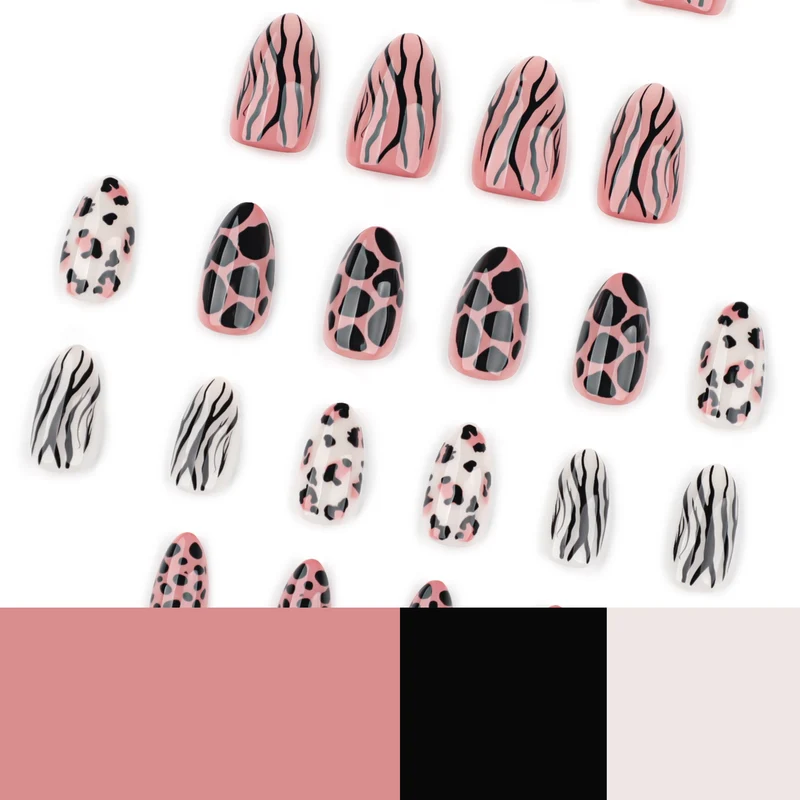 Kunstvolle Nagelkunst im animalischen Design Karnz