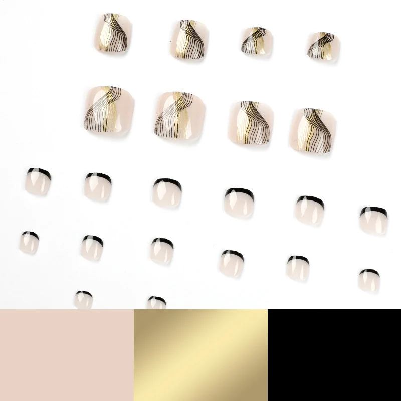 Kunstvolle Fußnagelkunst mit eleganten Wellen-Design Karnz