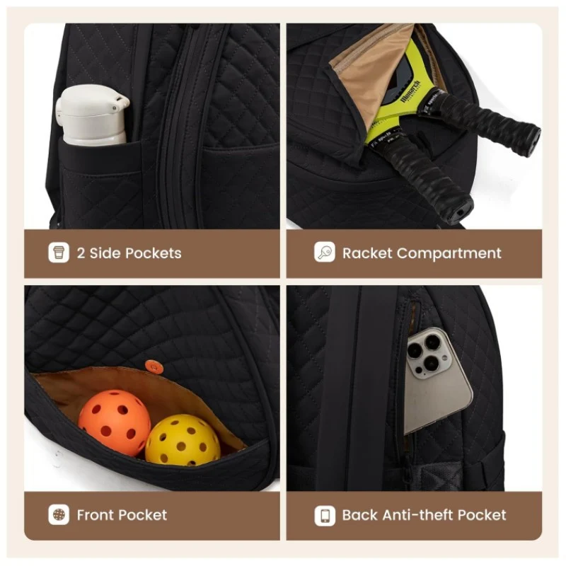Stylische gesteppten Tennisschläger Rucksack Karnz