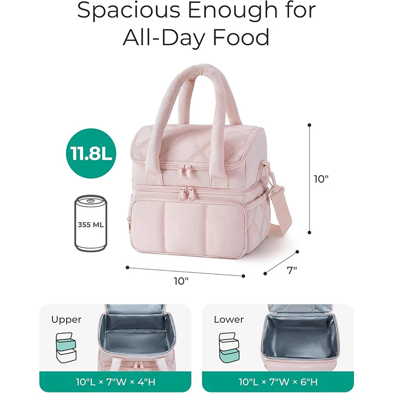 Elegante Mehrfach-Fach Isolierte Lunch-Tasche Karnz