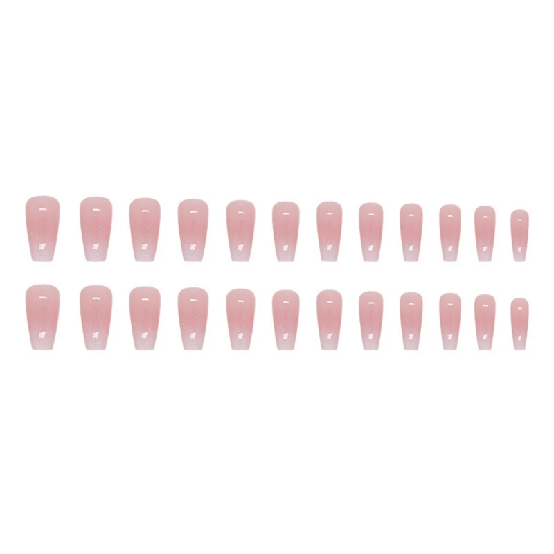 Elegante Ombre Quadrat Nagelverlängerungen Karnz
