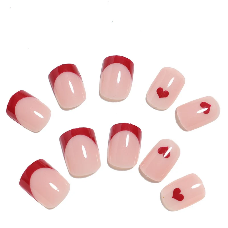 Herzförmige benutzerdefinierte Nagelkunst Karnz
