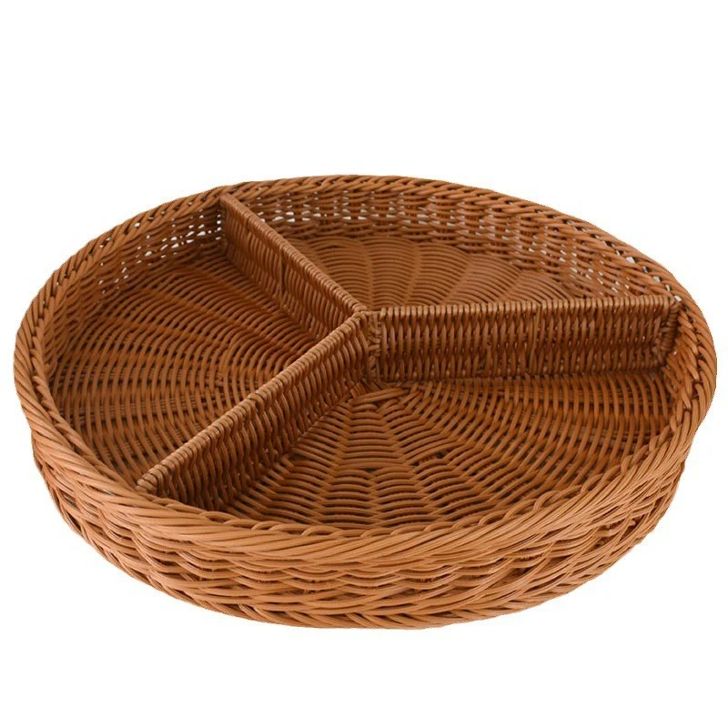 Artisan Woven Round Storage Tray Karnz