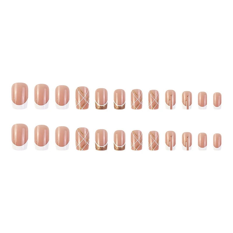 Elegante French Tip Acryl Nagelkunst Karnz