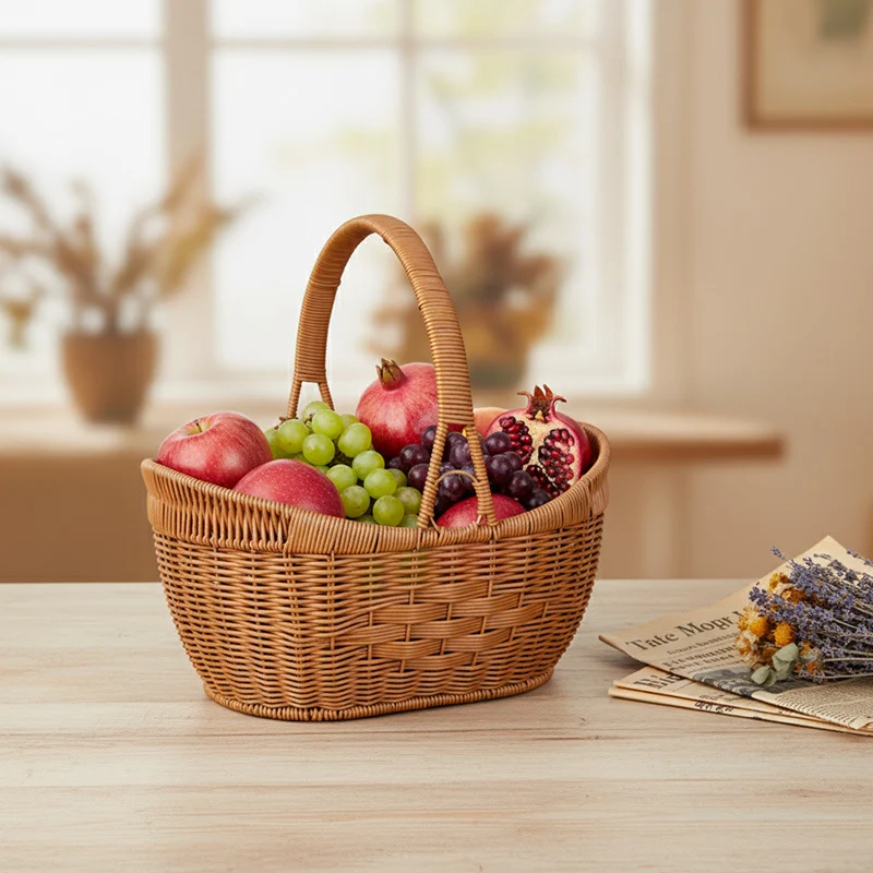 Handgewebter dekorativer Picknickkorb Karnz