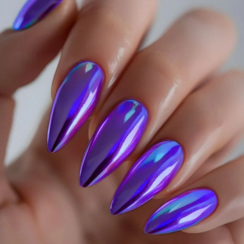 Shimmery Stiletto Press-On Nagelkunst Karnz