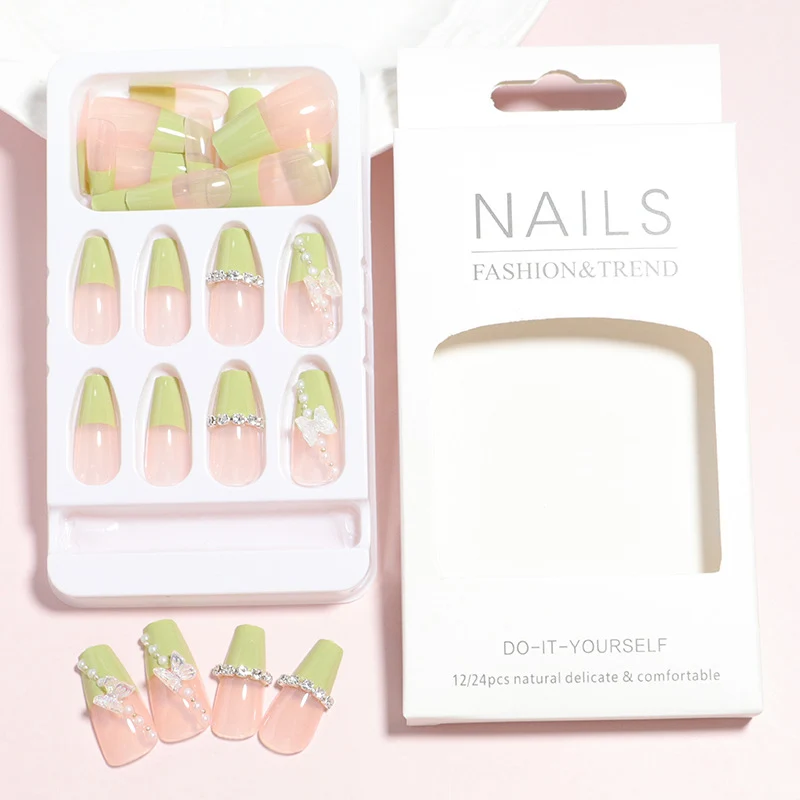 Premium dekorative Press-On Nagel Set Karnz