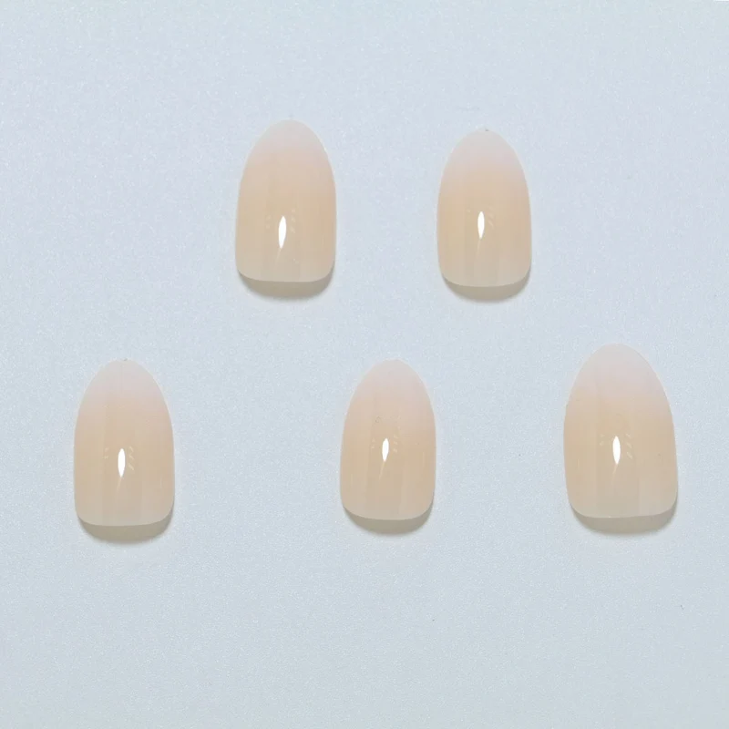 Natürliche Ombre Press-On Nagelspitzen Karnz