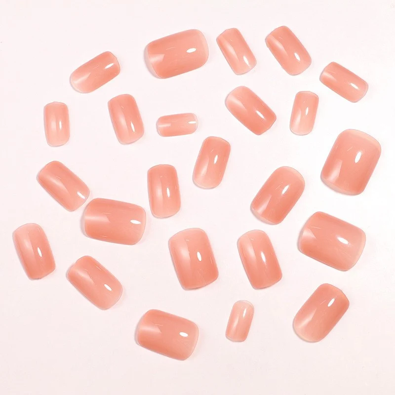 Natürlicher Glänzender Press-On Nail Set Karnz