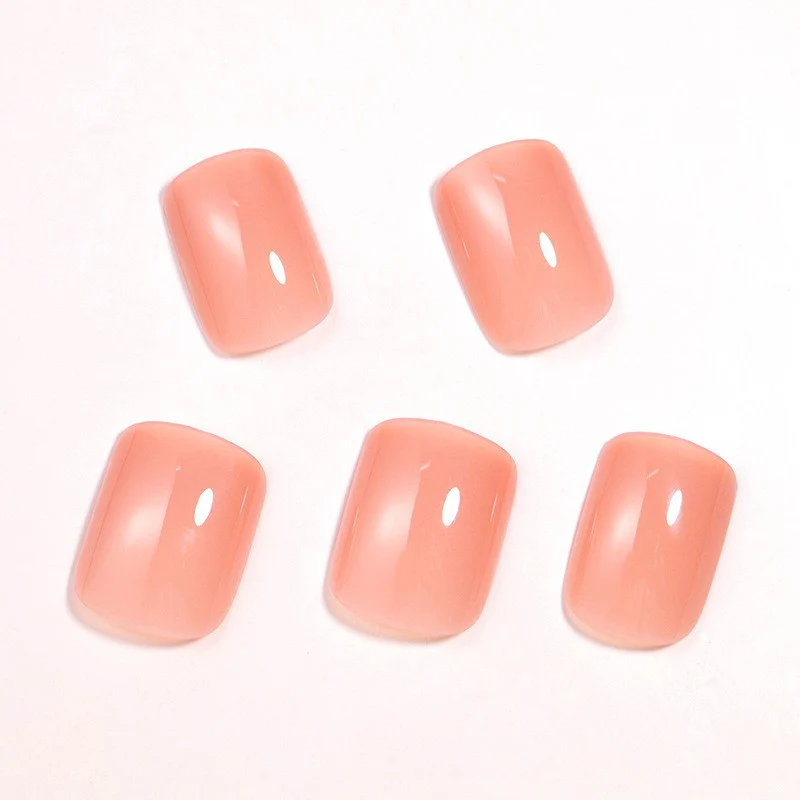 Natürlicher Glänzender Press-On Nail Set Karnz
