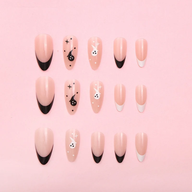 Künstlerische Halloween-Themen Press-On Nägel Karnz