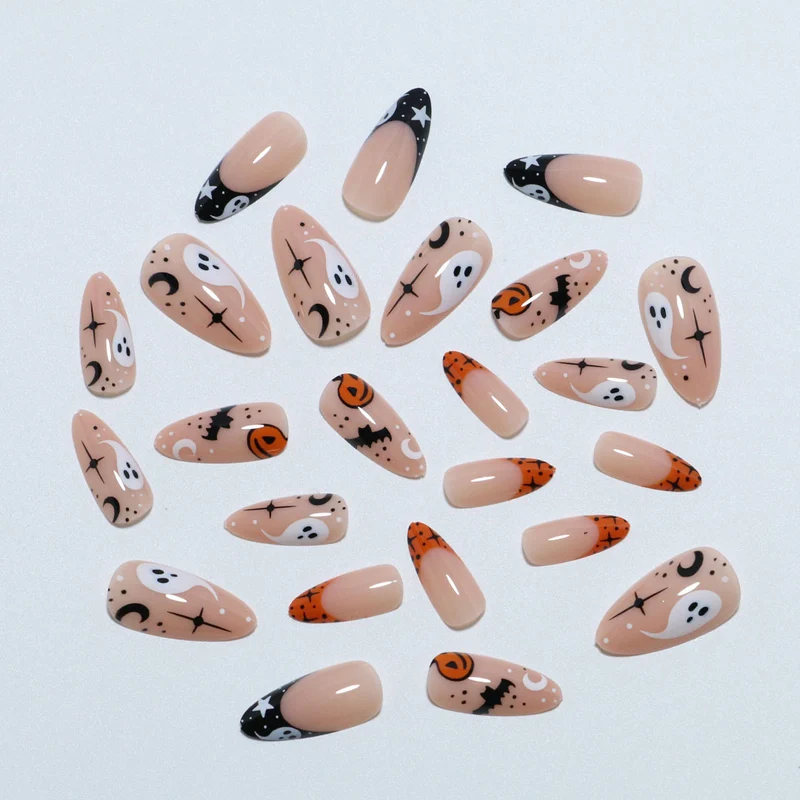 Künstlerisches Halloween-Themen Press-On Nagelset Karnz 1789805113