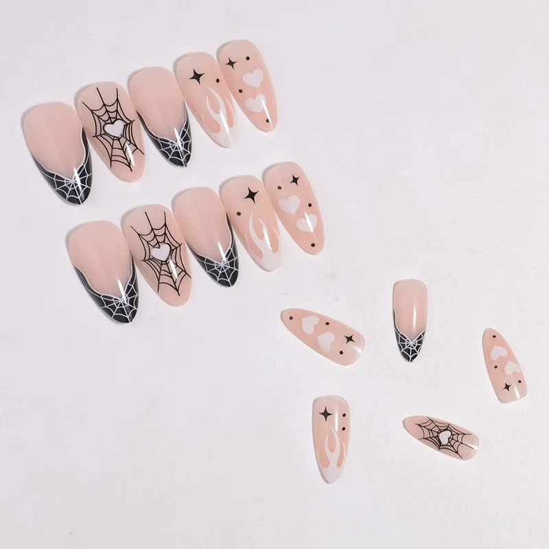 Künstlerische Halloween-Themen Press-On Nageldesign Karnz 1789805114