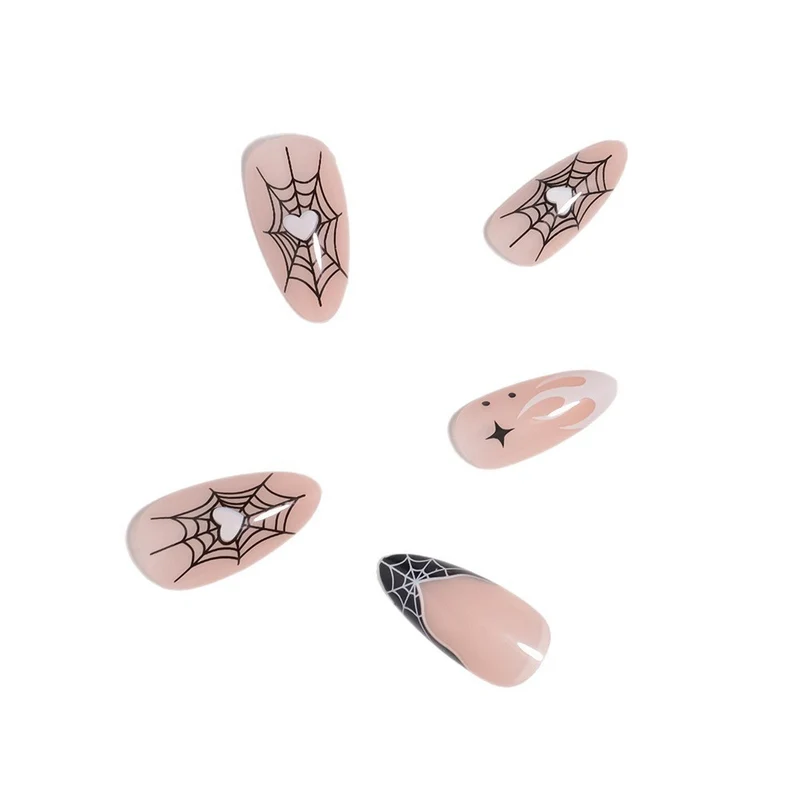 Künstlerische Halloween-Themen Press-On Nageldesign Karnz 1789805114