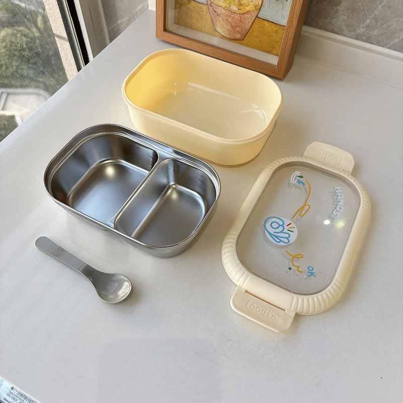 Mehrere Fächer Glas Lebensmittellagerbehälter