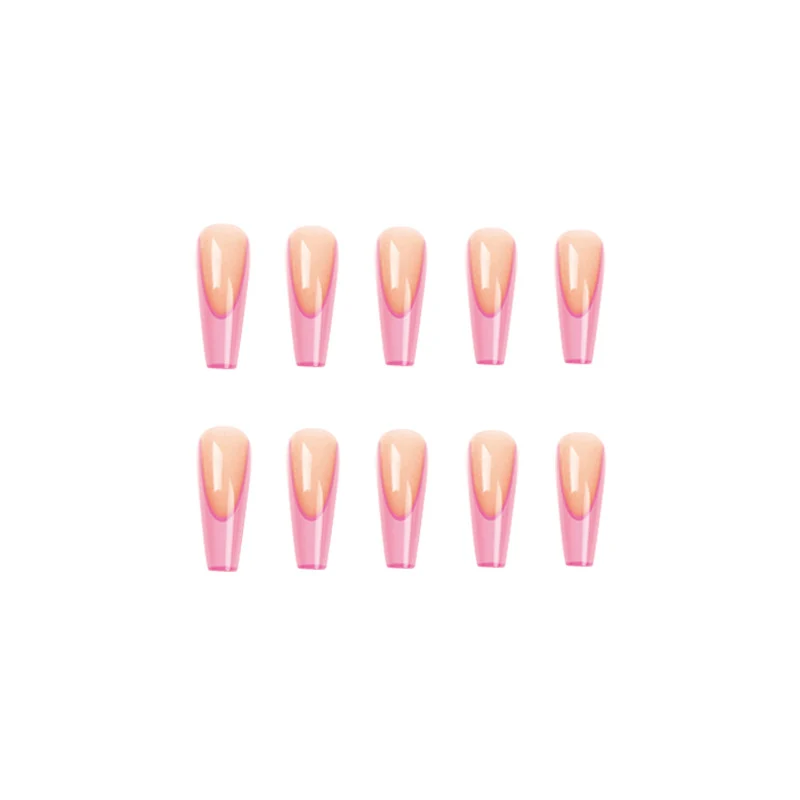 Künstliche Nagelverlängerungen mit modernem Ombre-Design Karnz