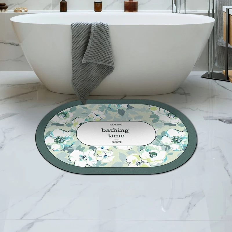 Weicher Floral Badteppich
