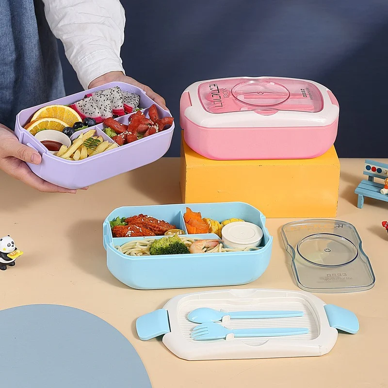 Tragbare Lunchbox mit integrierter Wasserflasche