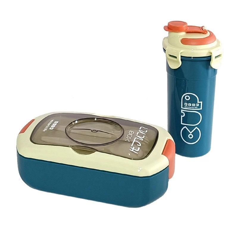 Tragbare Lunchbox mit integrierter Wasserflasche