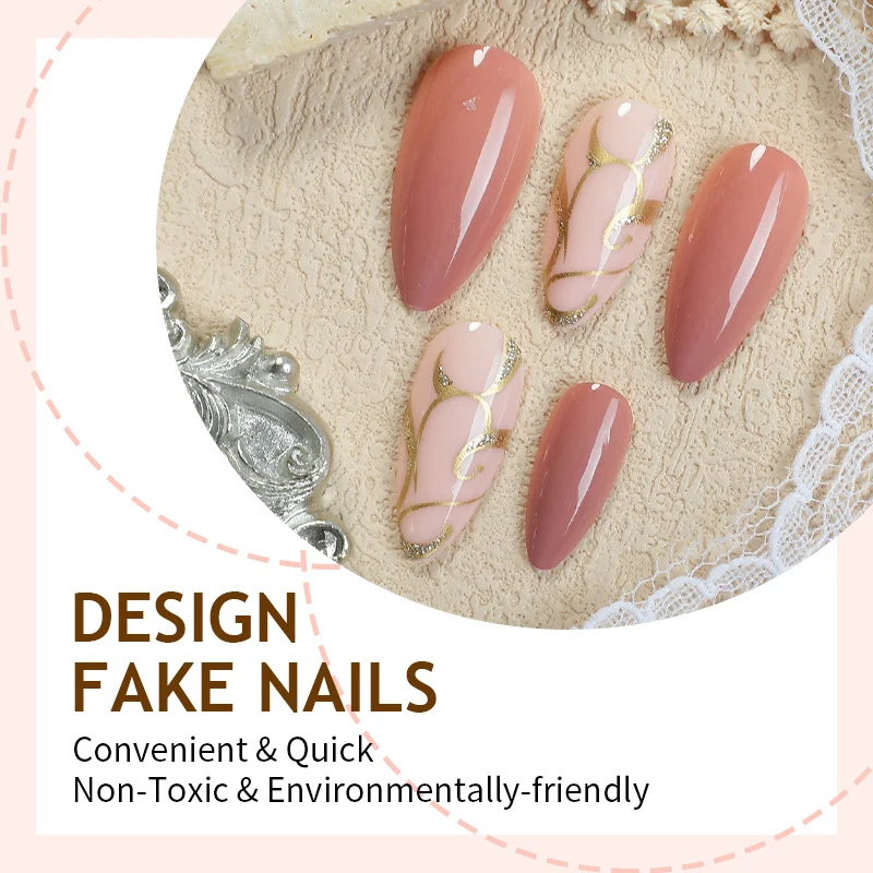 Kunstnagelset mit elegantem Blütenmuster Karnz
