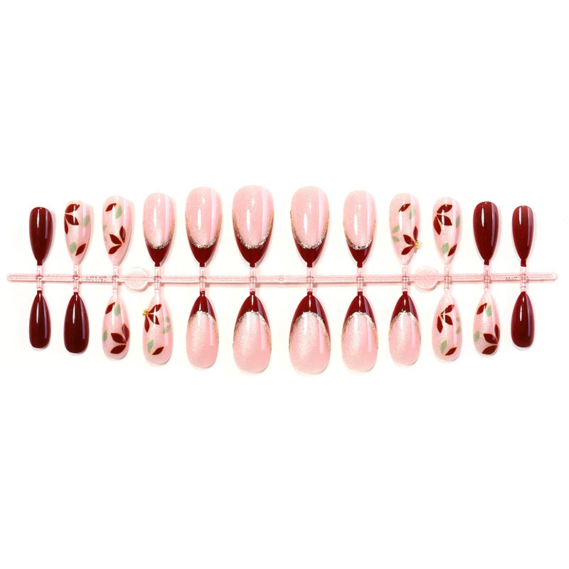 Kunstnagelset mit elegantem Blüten- und Farbverlauf Karnz