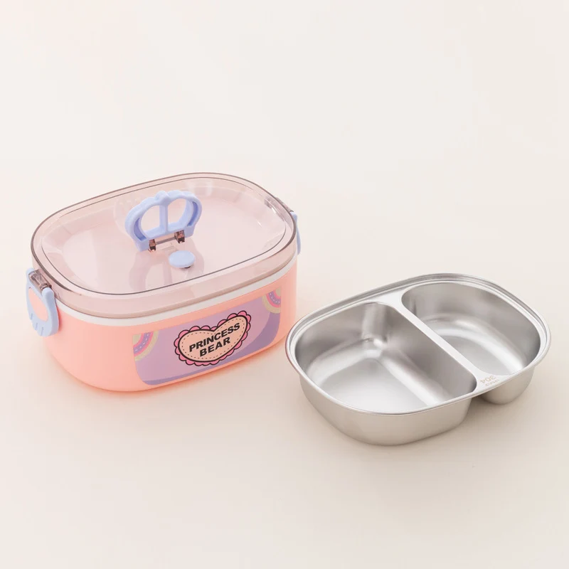 Doppelt-compartiment Lunchbox mit abnehmbarem Einsatz