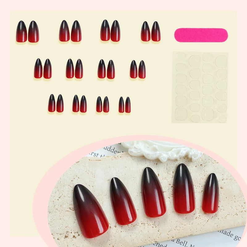 Künstliche Stiletto Kunstnägel mit Ombre-Effekt Karnz
