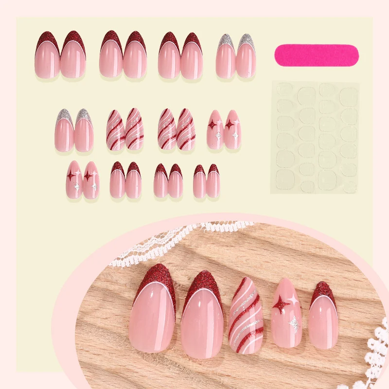 Künstliche Nagelspitzen mit Ombre-Design Karnz