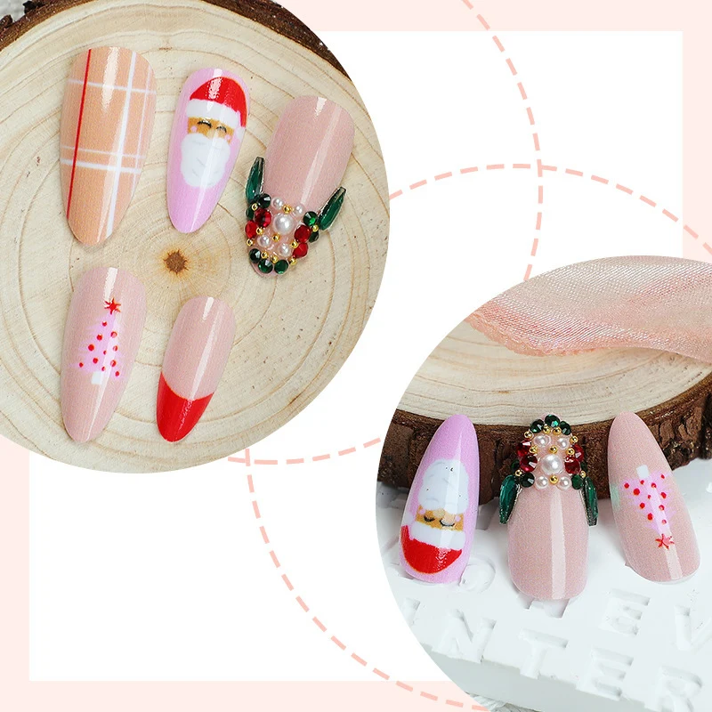 Kreatives Weihnachtskunstnagelset mit festlichen Motiven Karnz