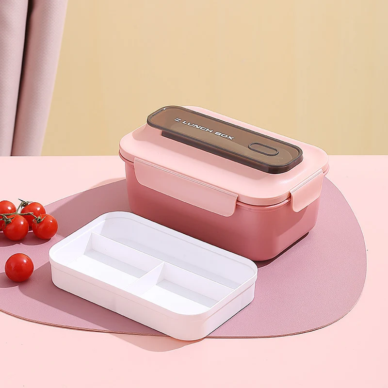 Vielseitige Auslaufsichere Bento Lunchbox mit Eingebautem Besteckset