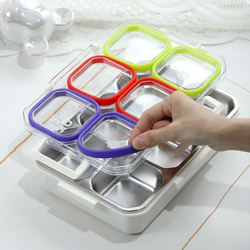 Multisection Lebensmittelaufbewahrung Bento-Box mit intelligentem Verriegelungsmechanismus