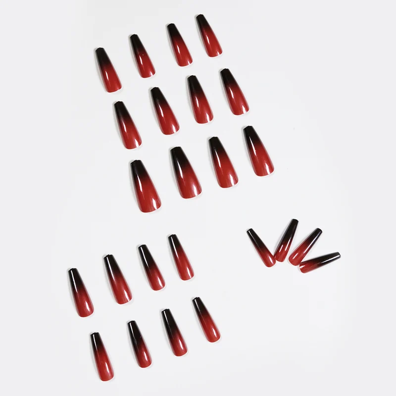 Künstliche Nagelkunst im eleganten Stiletto-Design mit glänzenden Farbverlauf Karnz