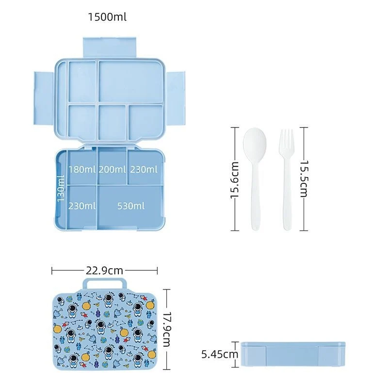 Mehrere Fächer Lunchbox mit lustigem Design