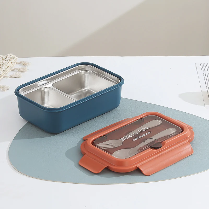 Multi-Compartment Bento Lunchbox mit integrierten Besteck