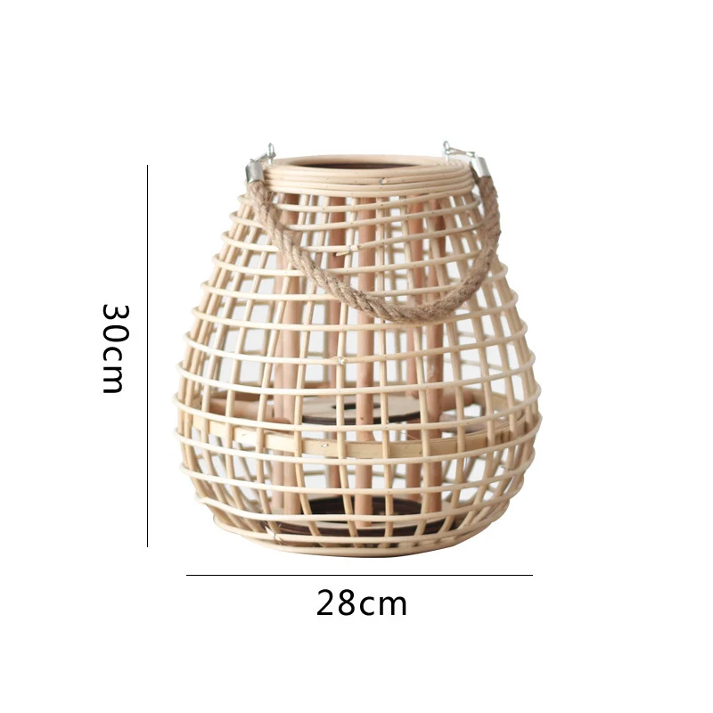 Dekorativer Rattan-Laterne mit Tragegriff Karnz