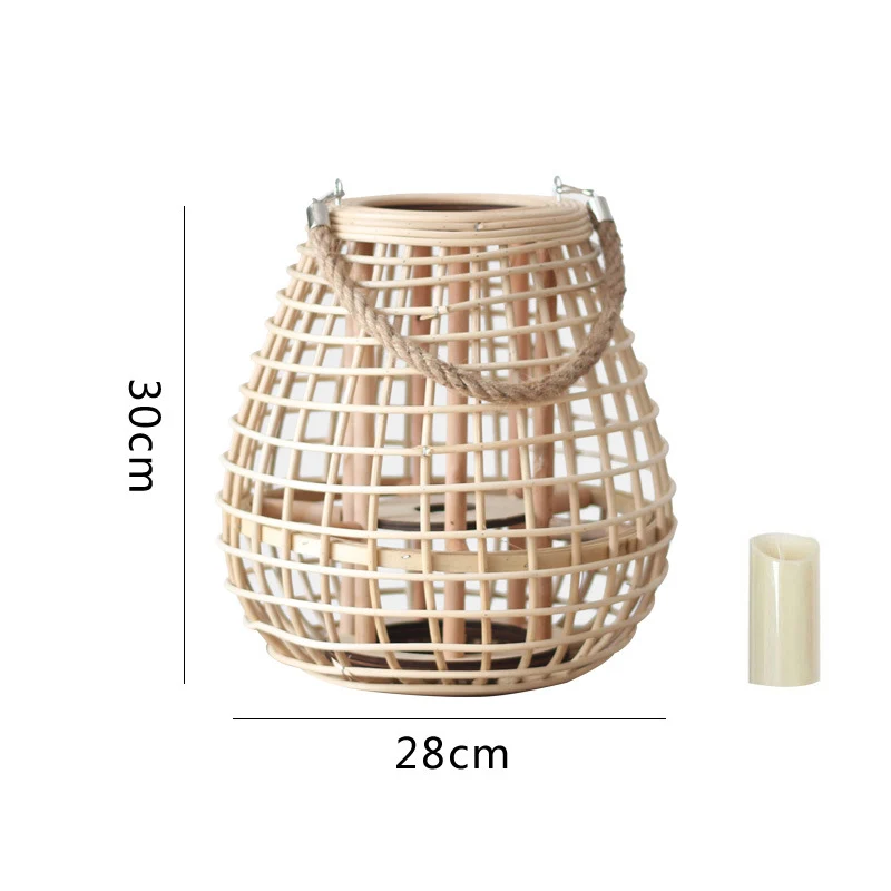 Dekorativer Rattan-Laterne mit Tragegriff Karnz