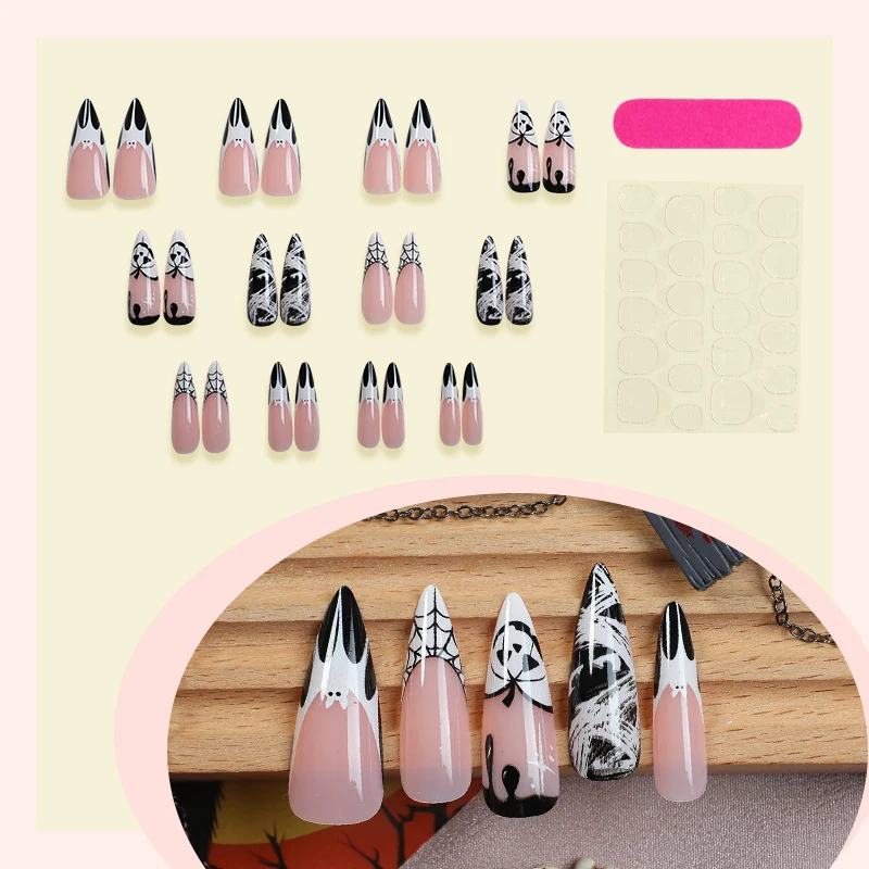 Kreatives Kunstnagelset mit Halloween-Thema Karnz