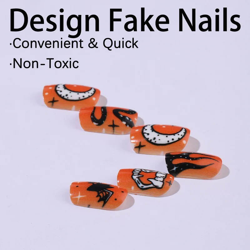 Kreatives Kunstnagelset mit Halloween-Motiven Karnz