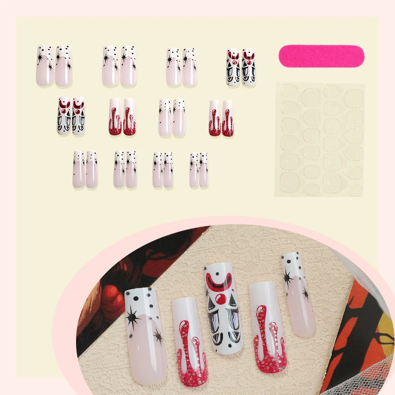 Kreatives Kunstnagelset mit gruseligen Halloween-Motiven Karnz