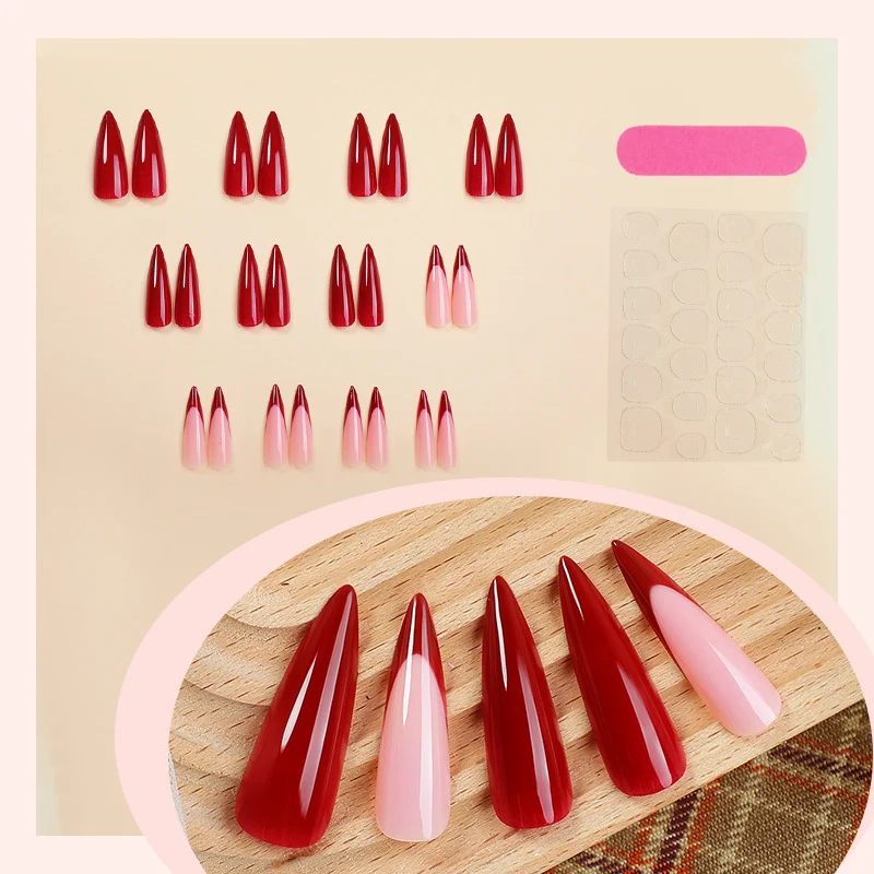 Kreatives Kunstnagelset mit elegantem Farbverlauf Karnz