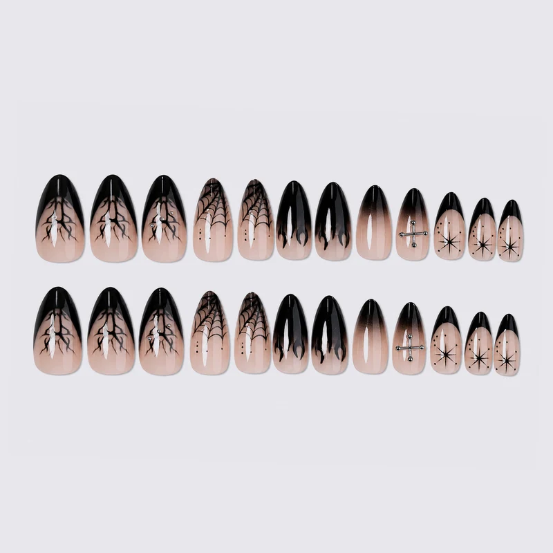 Kreatives Gothic Kunstnagel Set Karnz