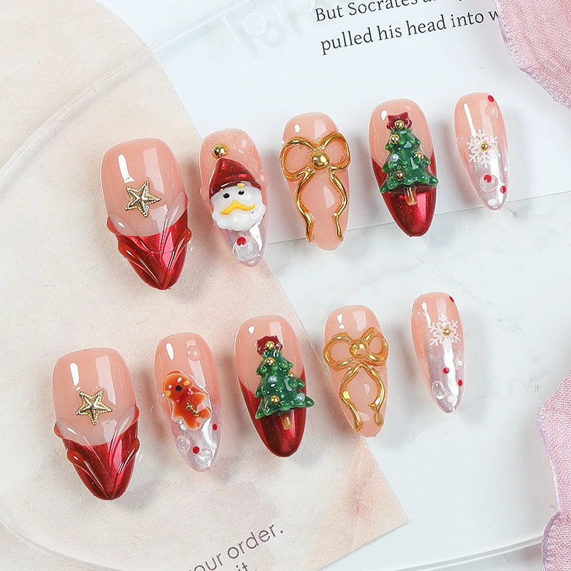 kreative Weihnachtskunstnägel Karnz