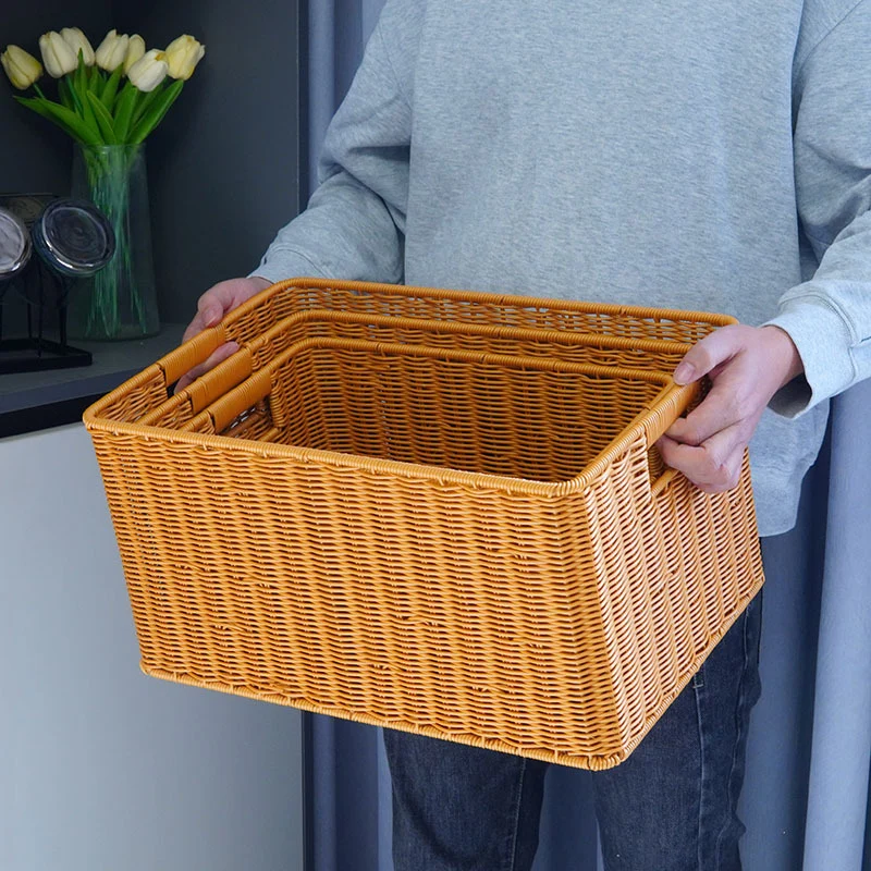 Rattan Aufbewahrungskorb mit Griffen Karnz